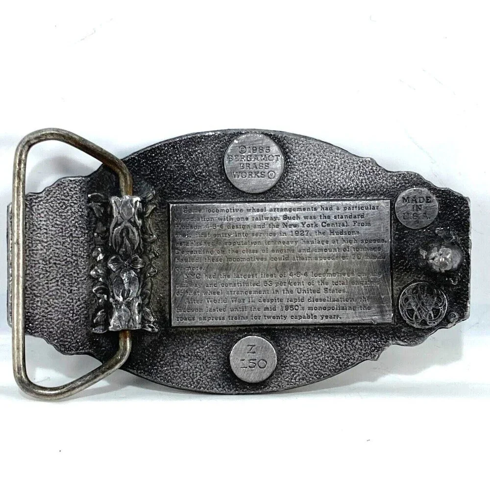 Belt Buckle 1985 New York Central Freight 4-6-4 Train Engine Hudson Steam Engine
